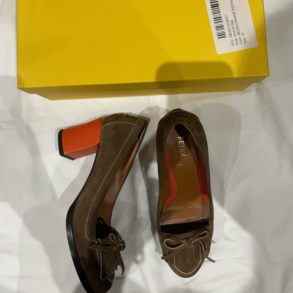 Fendi Suede Moccasin heels